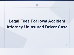 Iowa Accident Attorney Fees for Uninsured Driver Cases